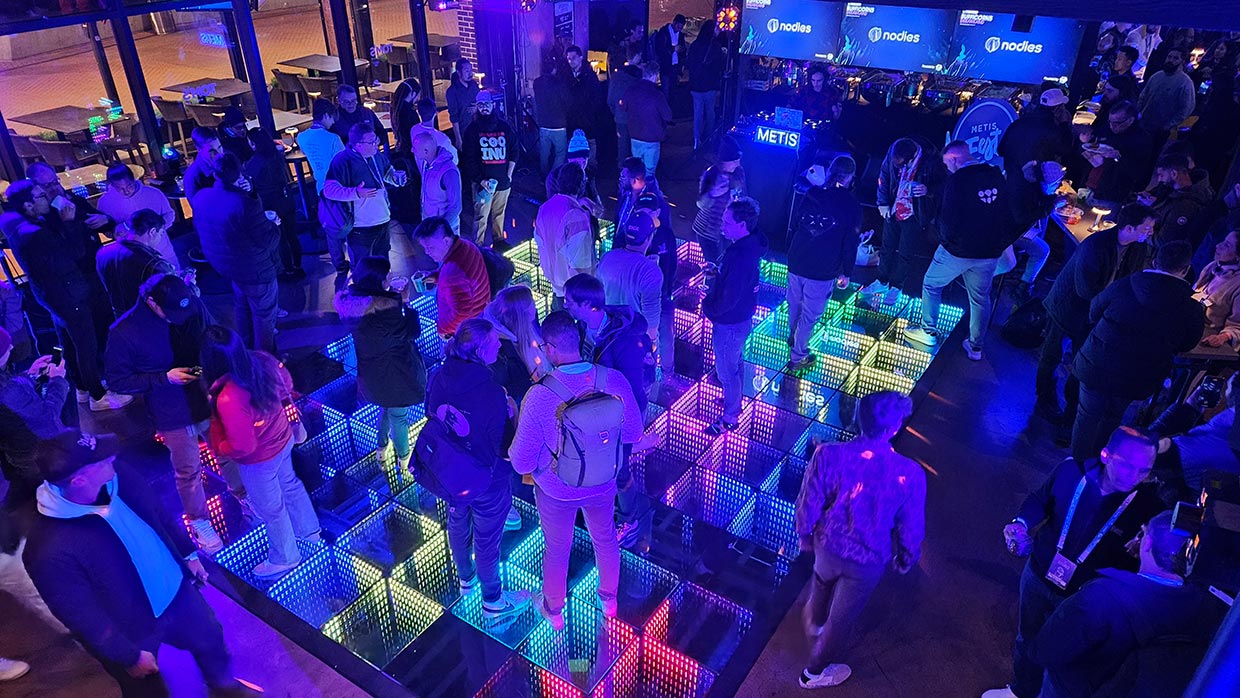 people networking at an event