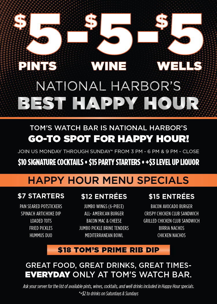 National Harbors Best Happy Hour