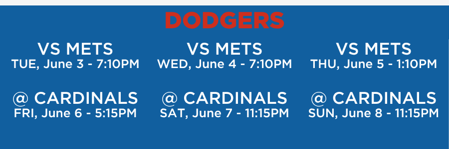 Dodgers baseball schedule Dodgers baseball schedule