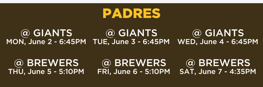 Padres TV Schedule Padres TV Schedule