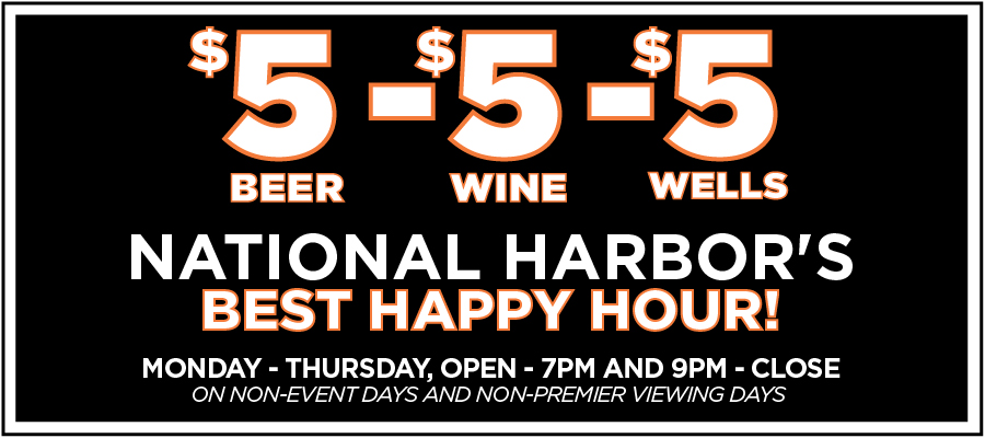 Toms happy hour tile national harbor