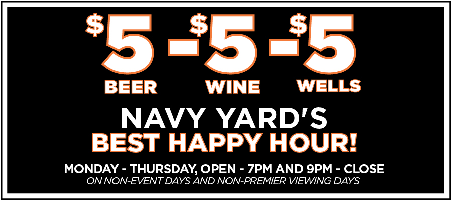 Toms happy hour tile navy yard