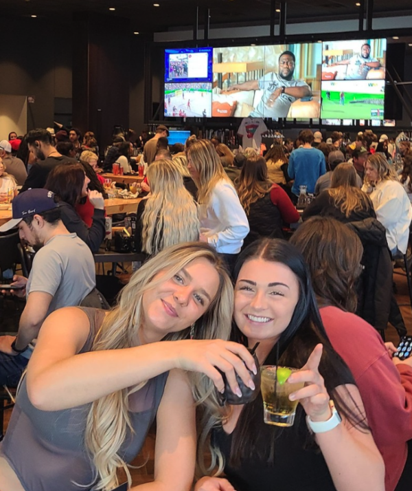 Two Women Sharing a Drink
