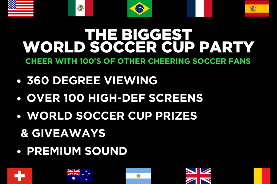 Tom’s Watch Bar is the VIP World Soccer Cup Experience. Click here to book now!