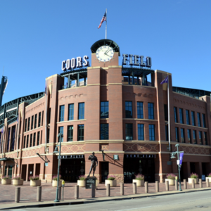 coors field Coors Field, home of the Colorado Rockies, located next to Tom's Watch Bar Denver in McGregor Square